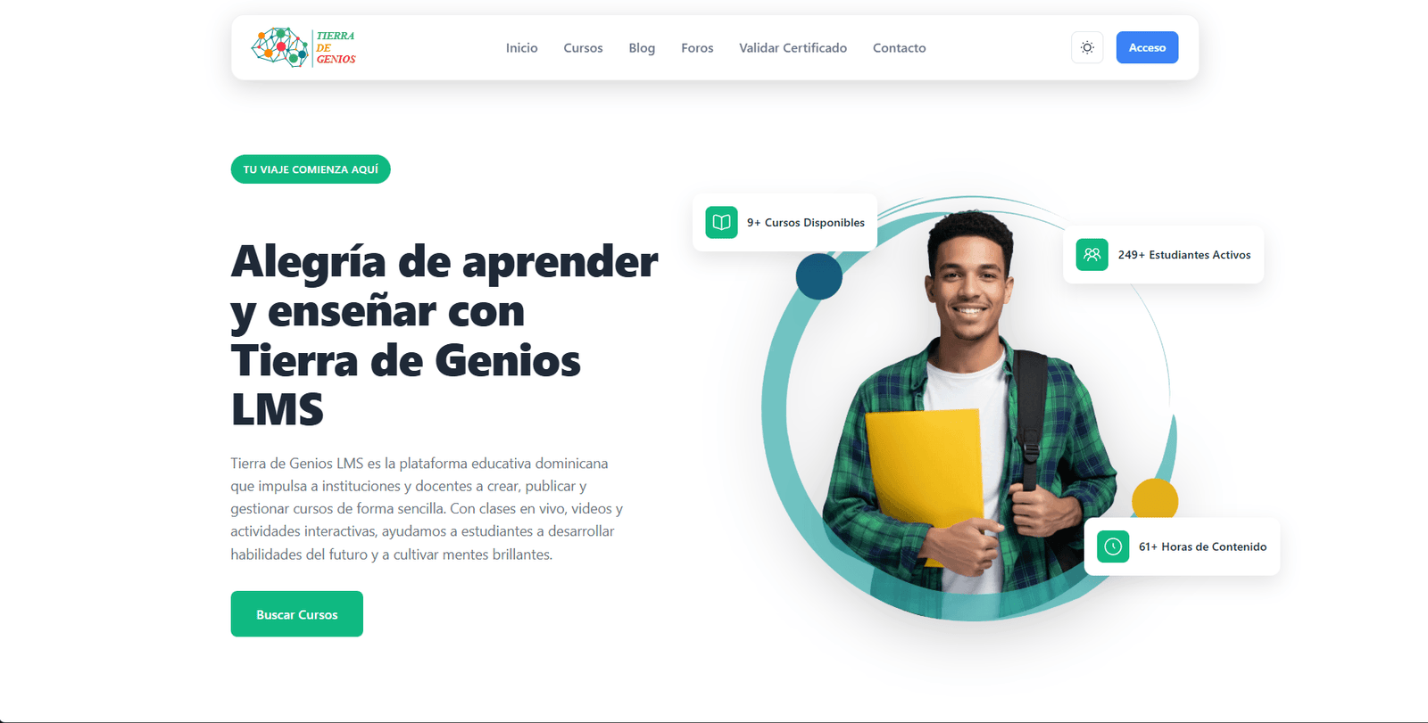 Preview de Tierra de Genios LMS